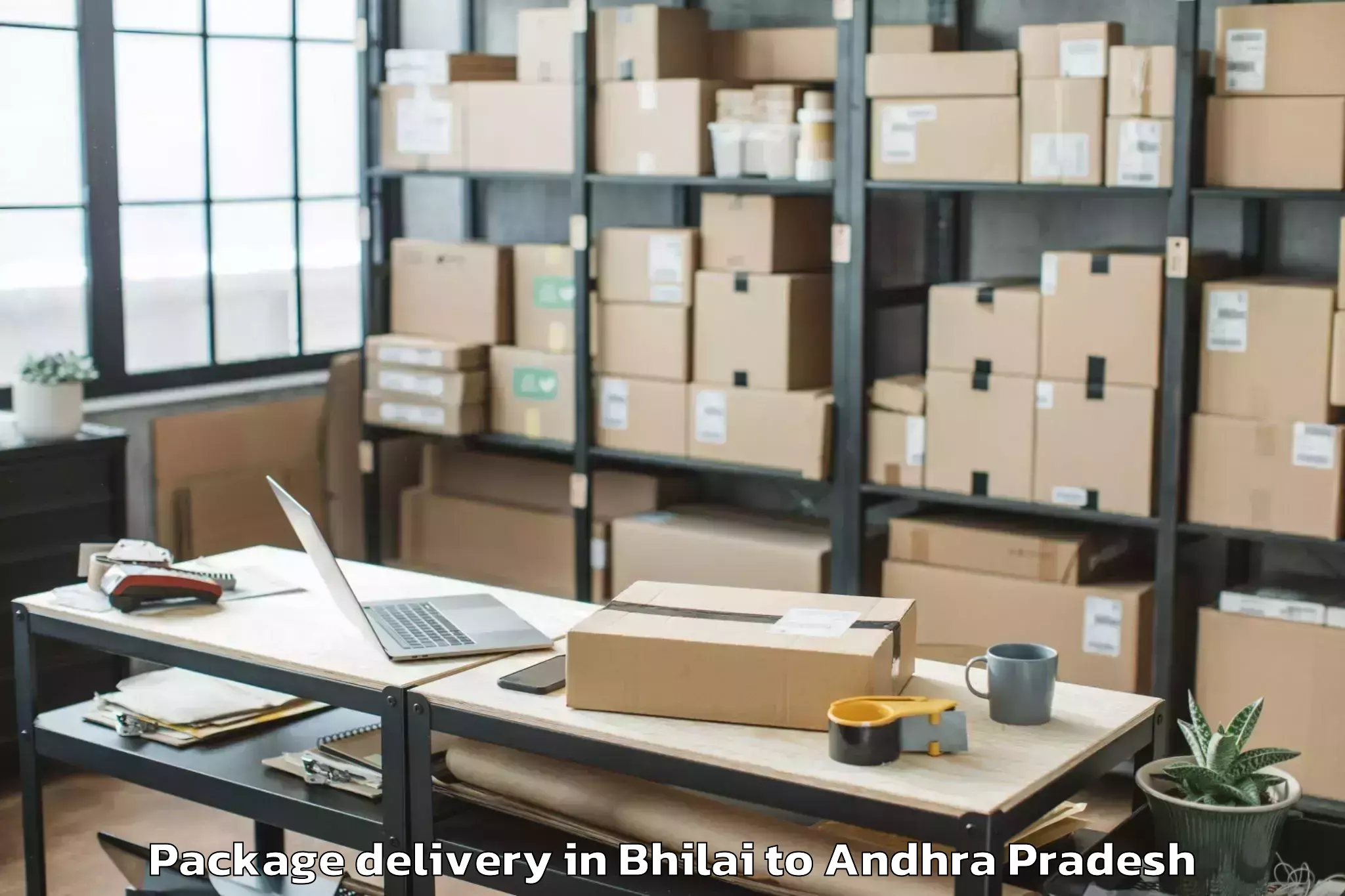 Reliable Bhilai to Nidamanur Package Delivery